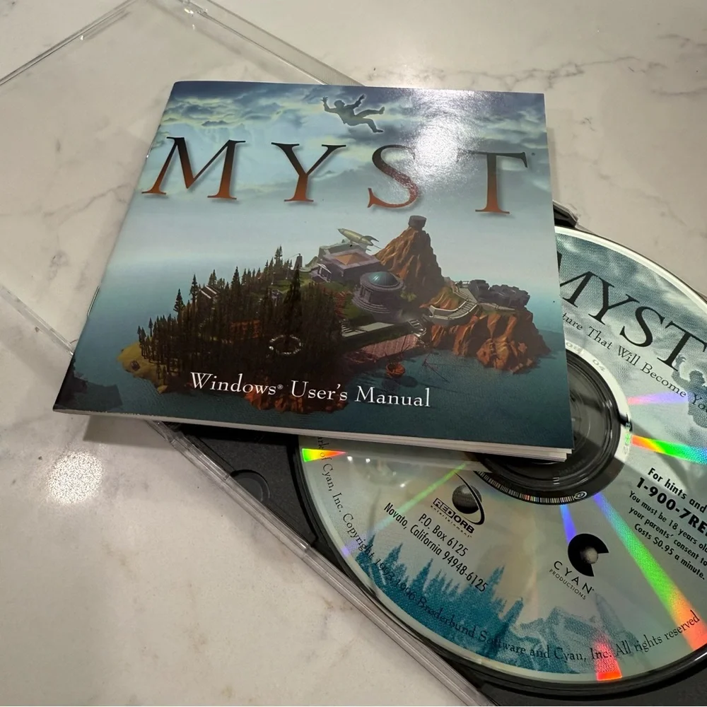 Myst Vintage PC Computer Video Game 1996 Windows 3.1 CD ROM With Jewel Case